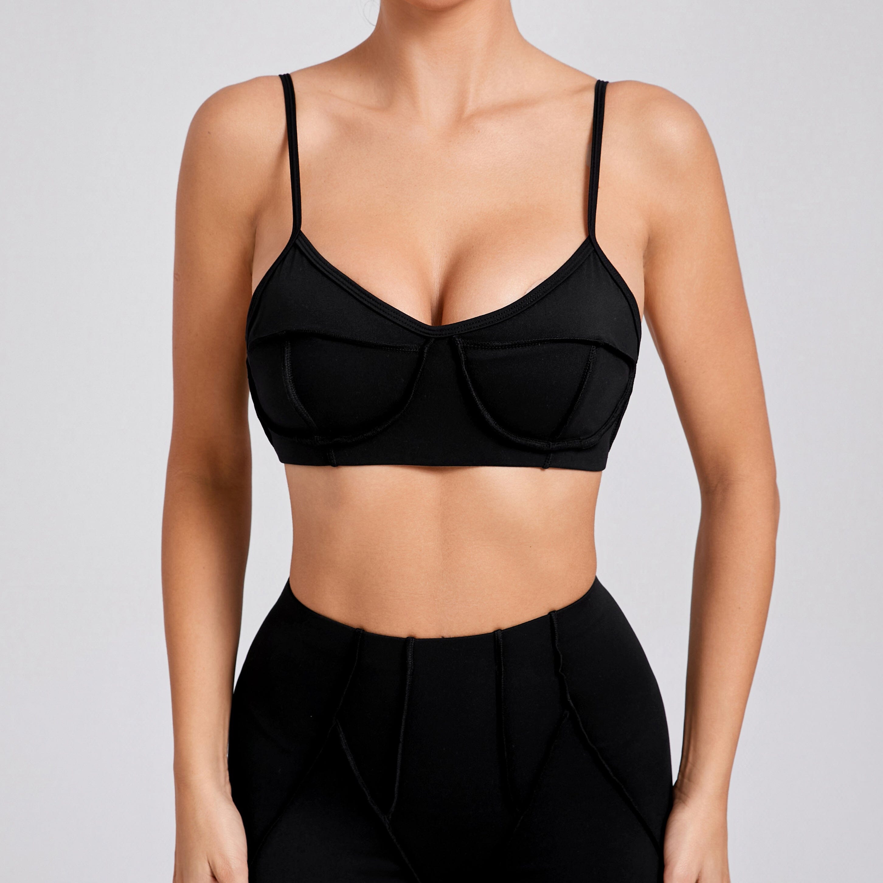 Whimsical Padded Sports Bra Sports Bra Starlethics Black S