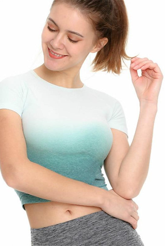 Short Sleeve Ombre Top Starlethics