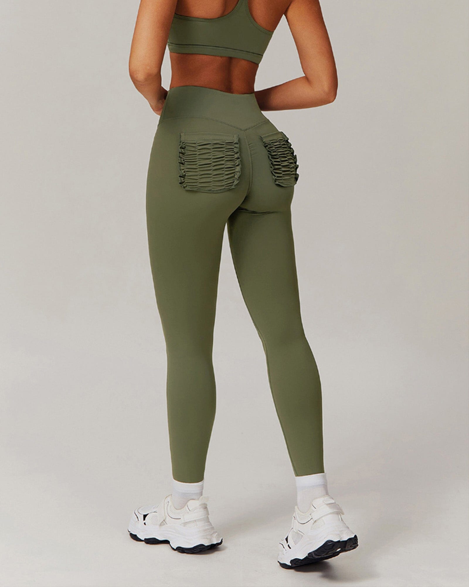 Engulfed Athletic Gym Leggings Leggings Starlethics Military Green S