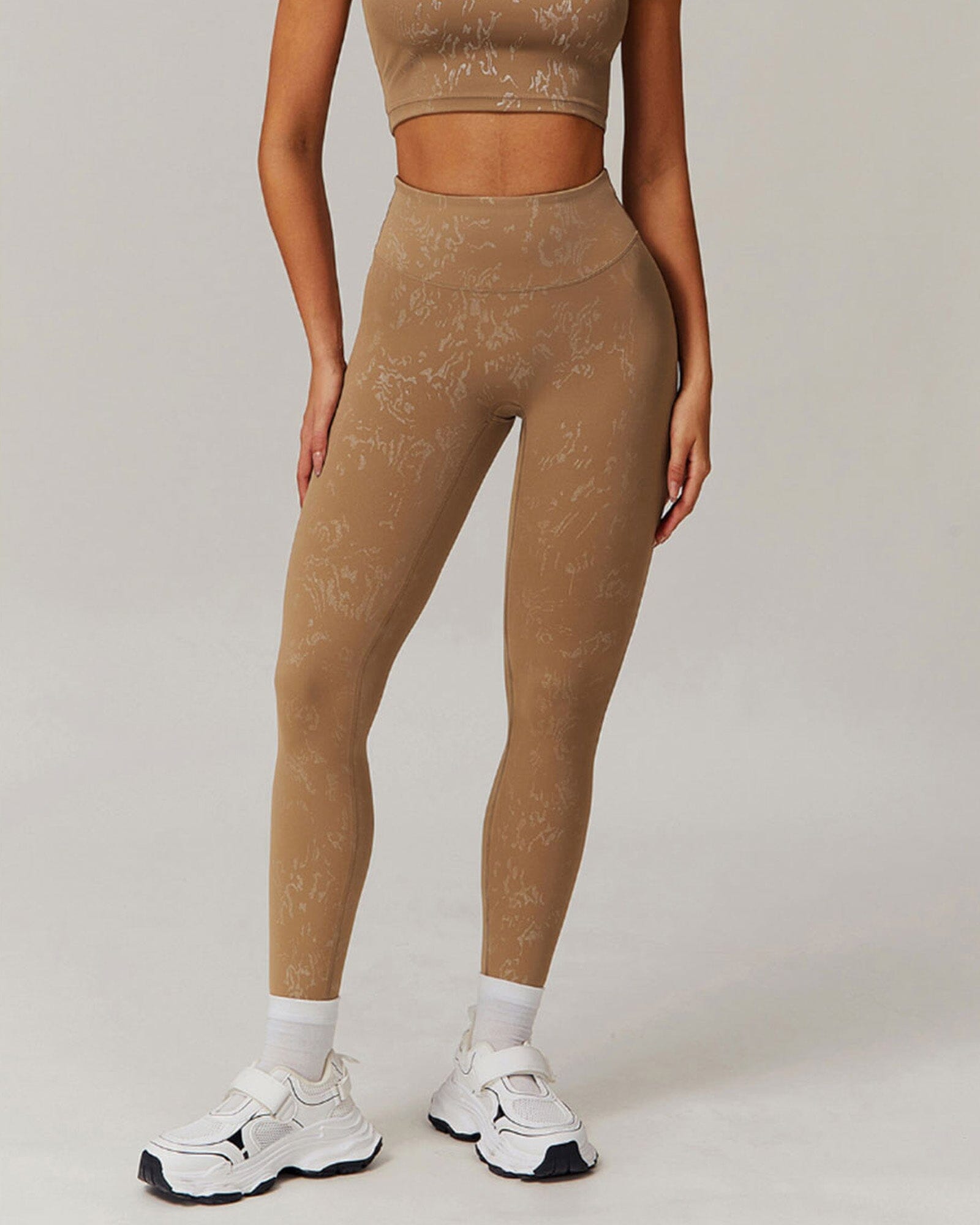 Synchronized Performance Gym Leggings Leggings Starlethics Mocha Brown S