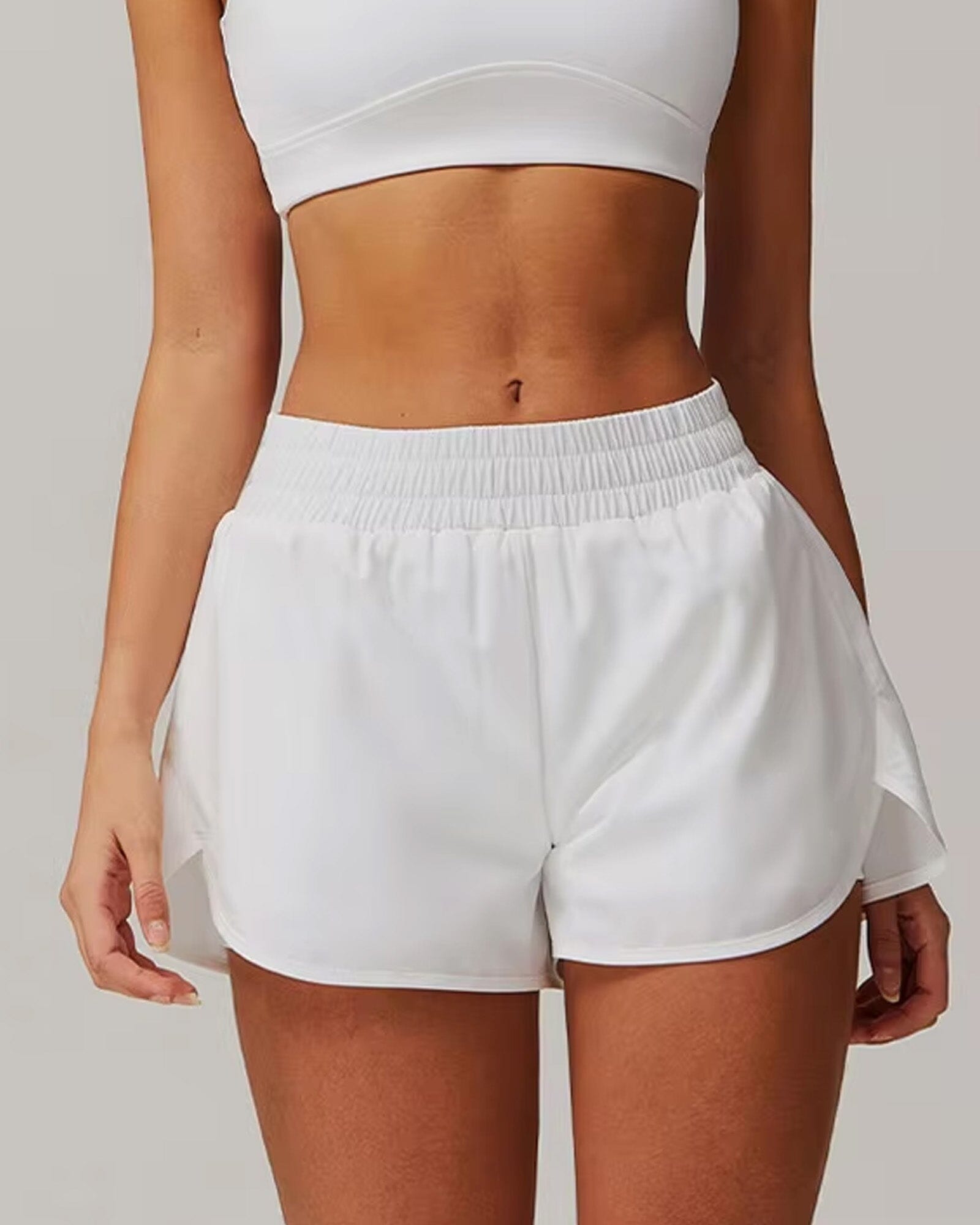 Engraved Seamless Flowy Shorts Shorts Starlethics White S