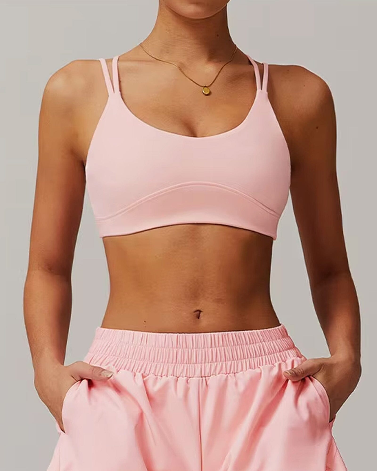 Engraved Seamless Sports Bra Sports Bra Starlethics Peach Powder S