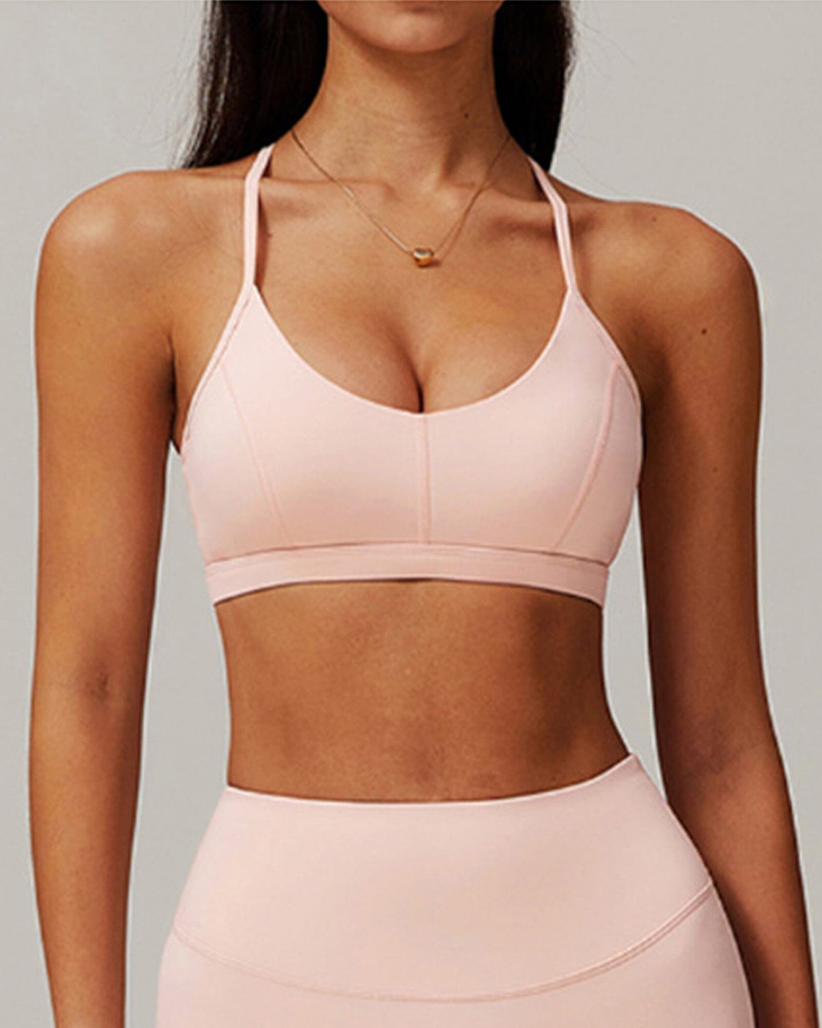 Engulfed Athletic Sports Bra Sports Bra Starlethics Peach Powder S