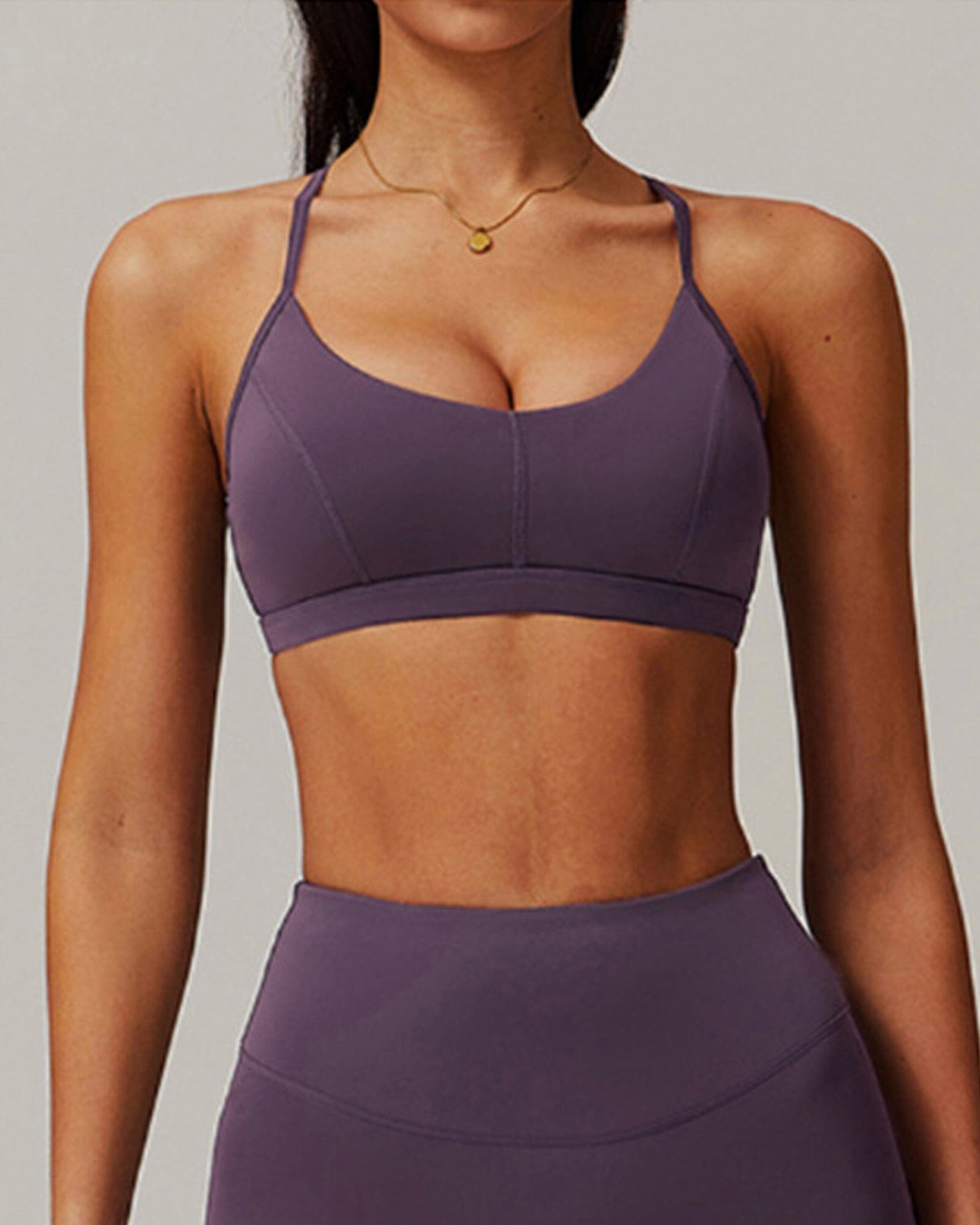 Engulfed Athletic Sports Bra Sports Bra Starlethics Grape Purple S