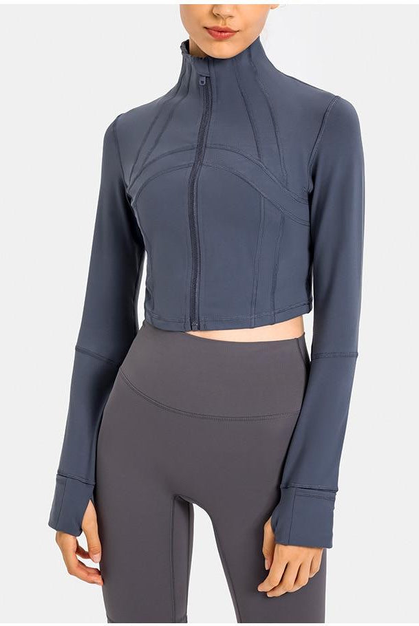 Zipper Running Crop Top Starlethics