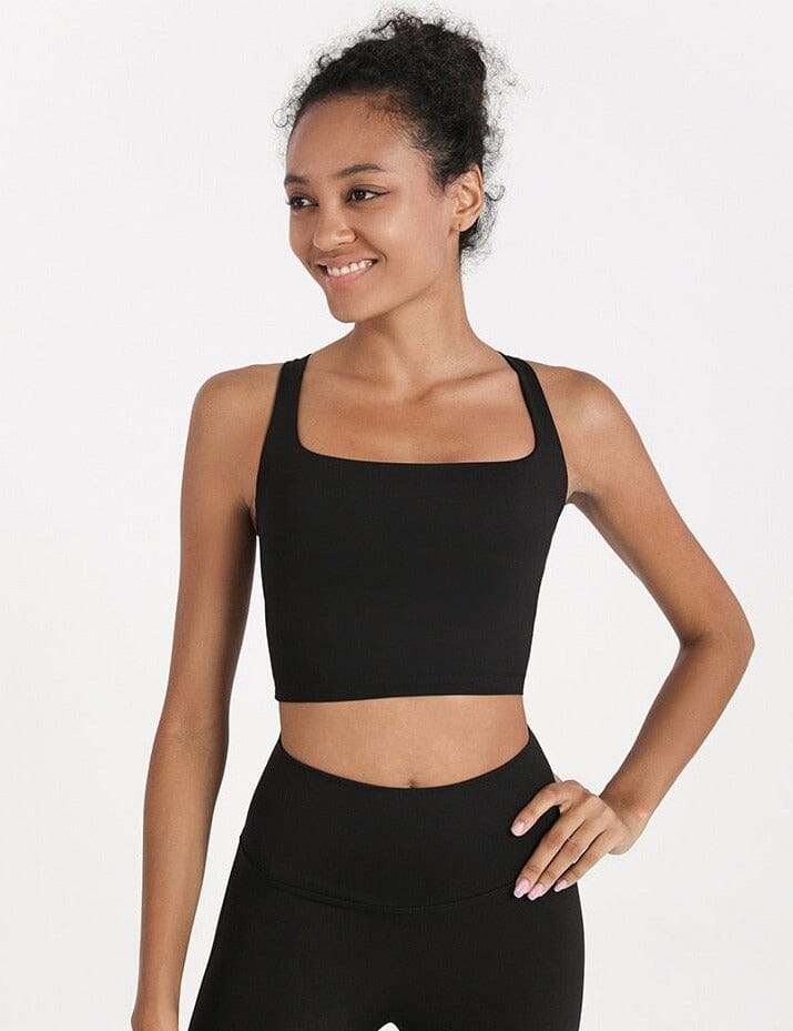 Double-sided Brocade Cross-back Bra Starlethics