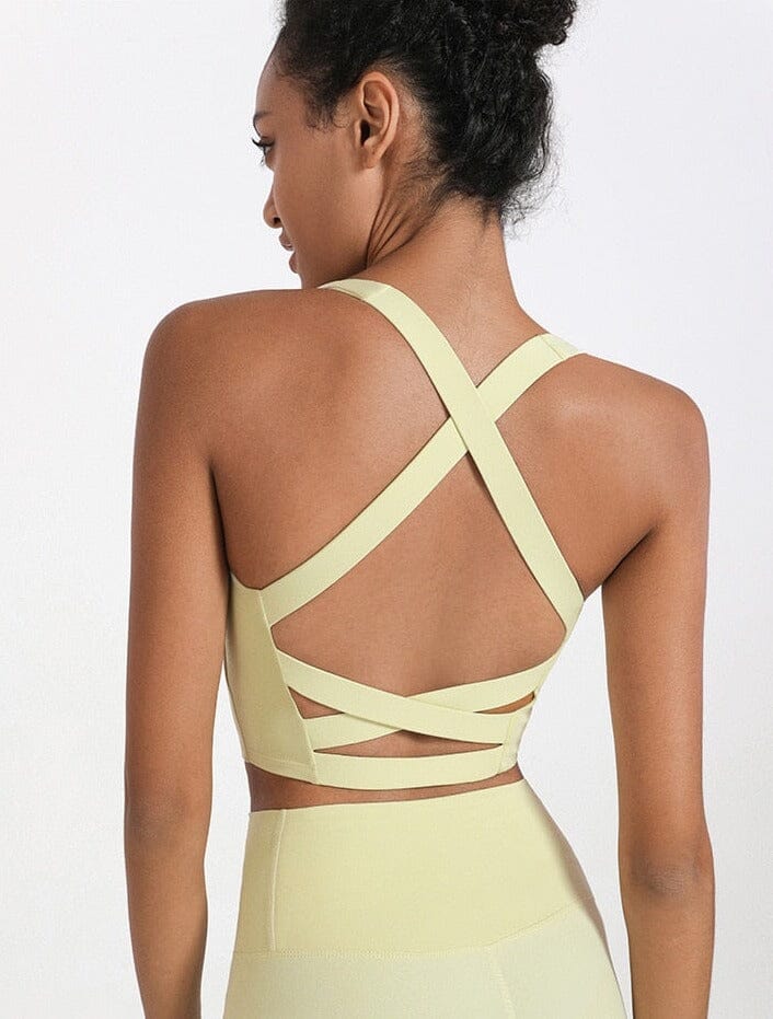 Double-sided Brocade Cross-back Bra Starlethics