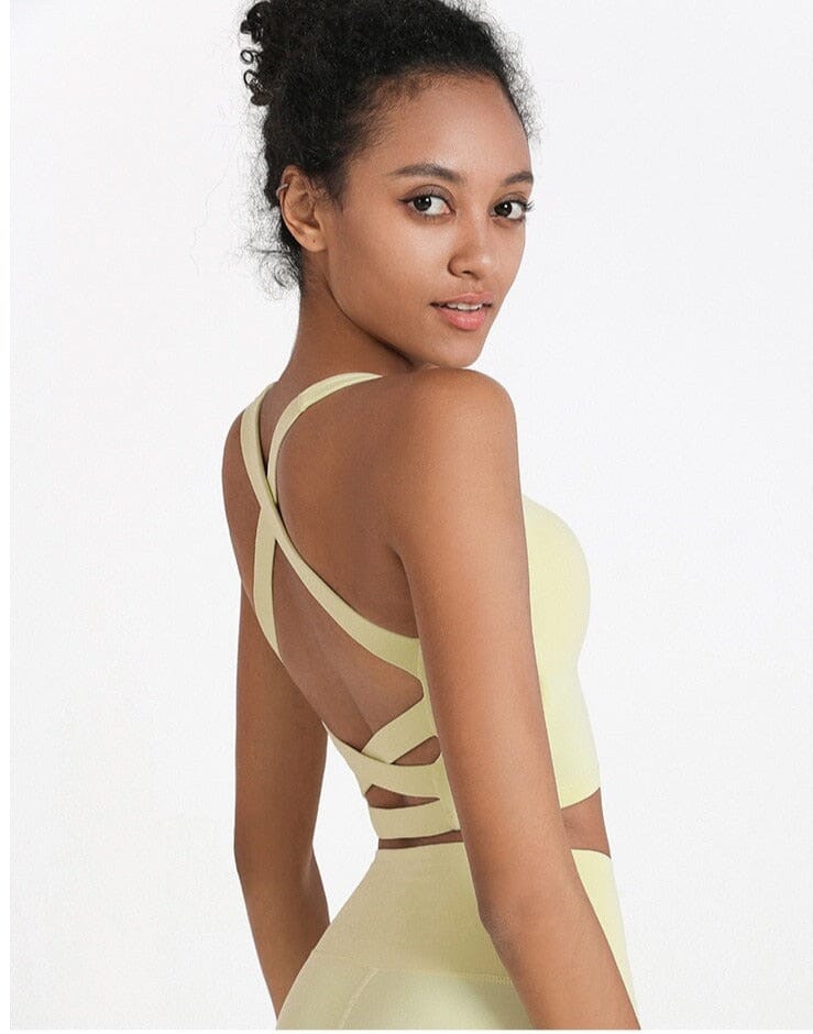 Double-sided Brocade Cross-back Bra Starlethics