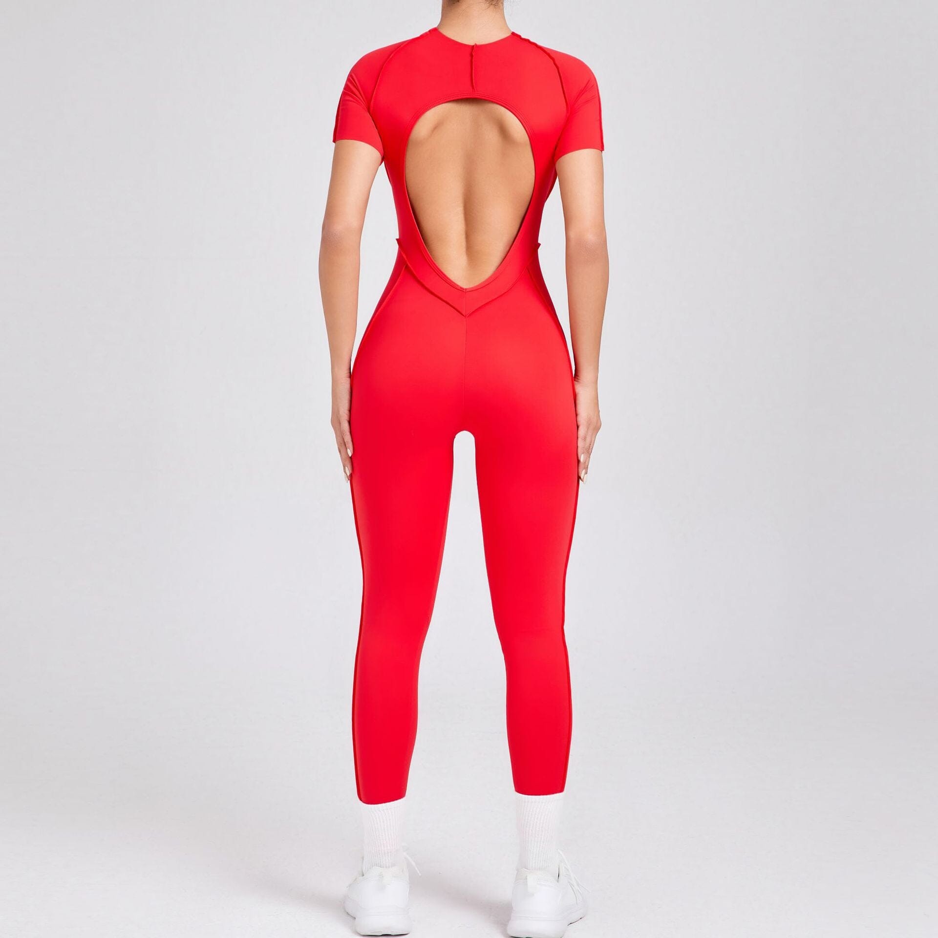 Whimsical Backless Jumpsuit Jumpsuit Starlethics Red S