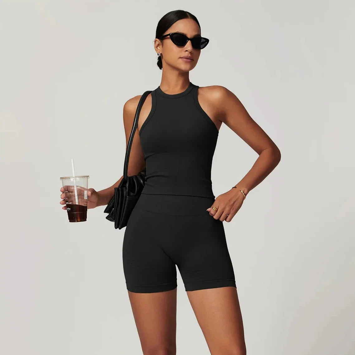Momentum Seamless Racerback Gym Set - Shorts + Top Sets Starlethics