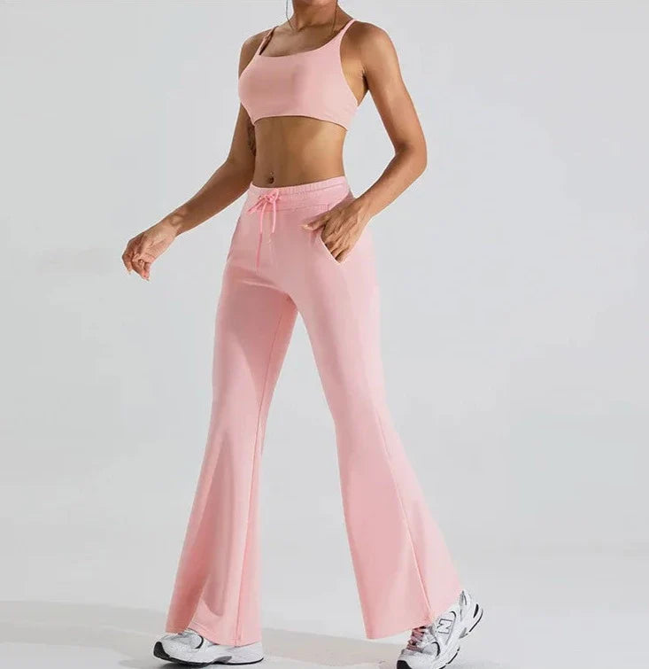 Vibe Drawstring Flare Pants Starlethics