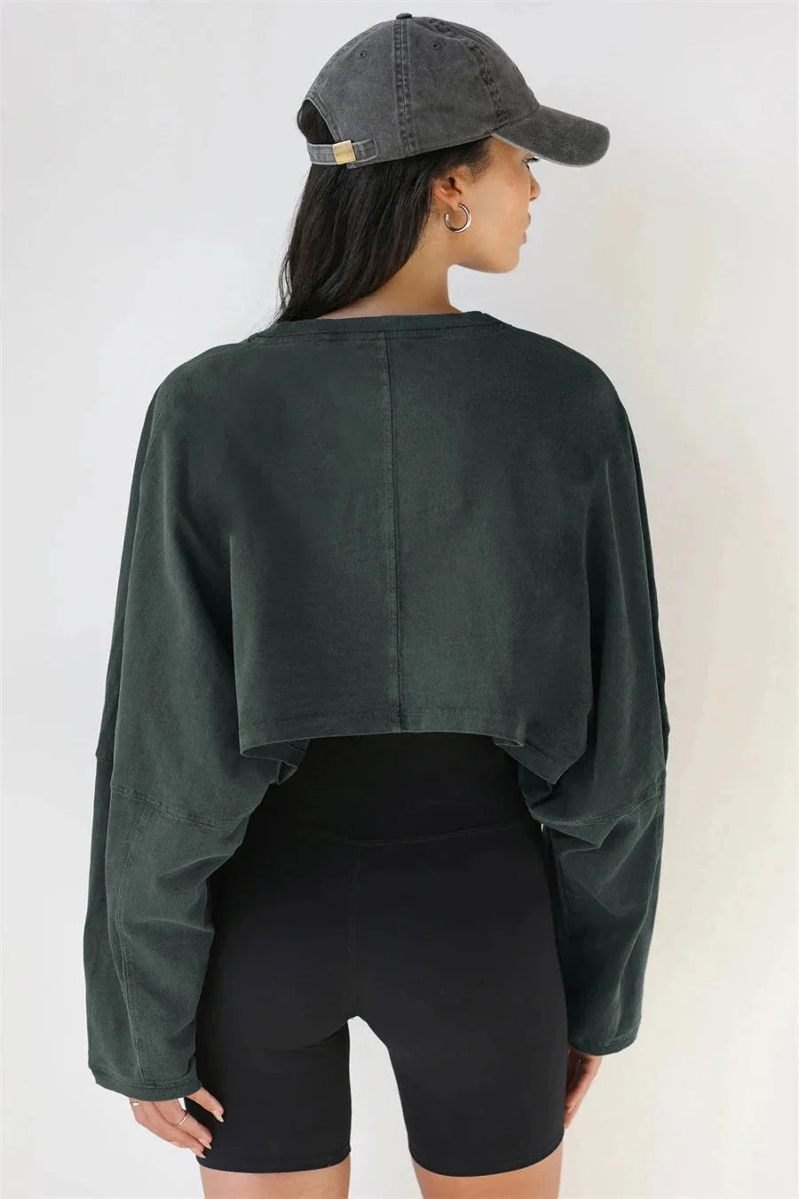 Emblem Crop Top Long Sleeve Top Starlethics