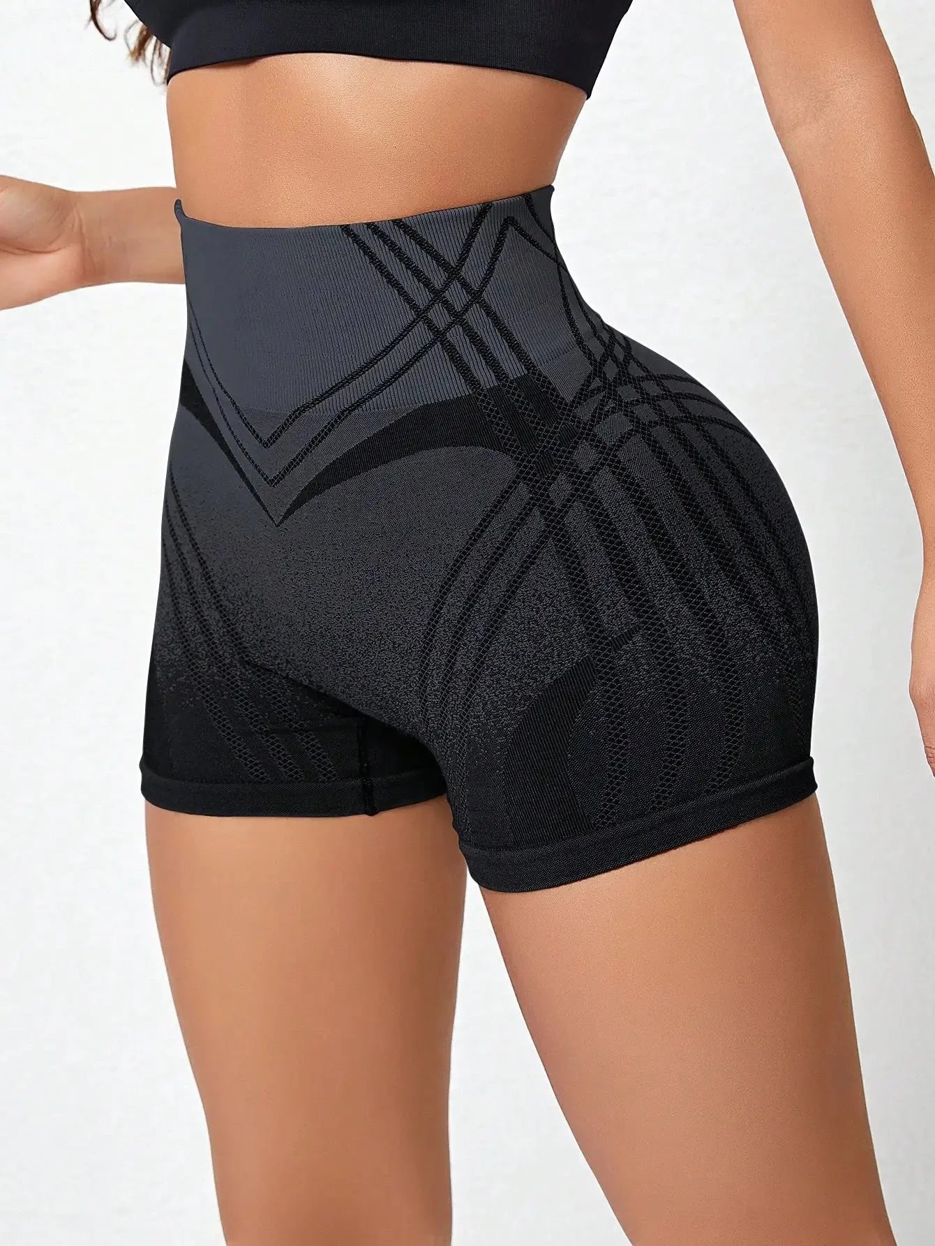 15. Fashionable Gradient Yoga Exercise And Sport Fitness Shorts, High Waist,Hip Lifting And Abdominal Tightening, Women's Sportswear Starlethics