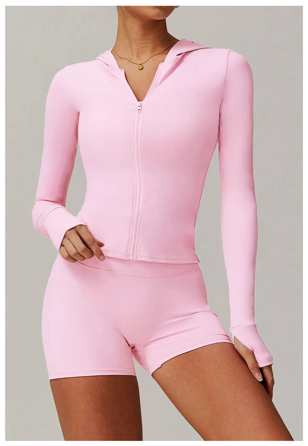 Incite Long Sleeve Hooded Jacket Hoodies & Jackets Starlethics Pink S