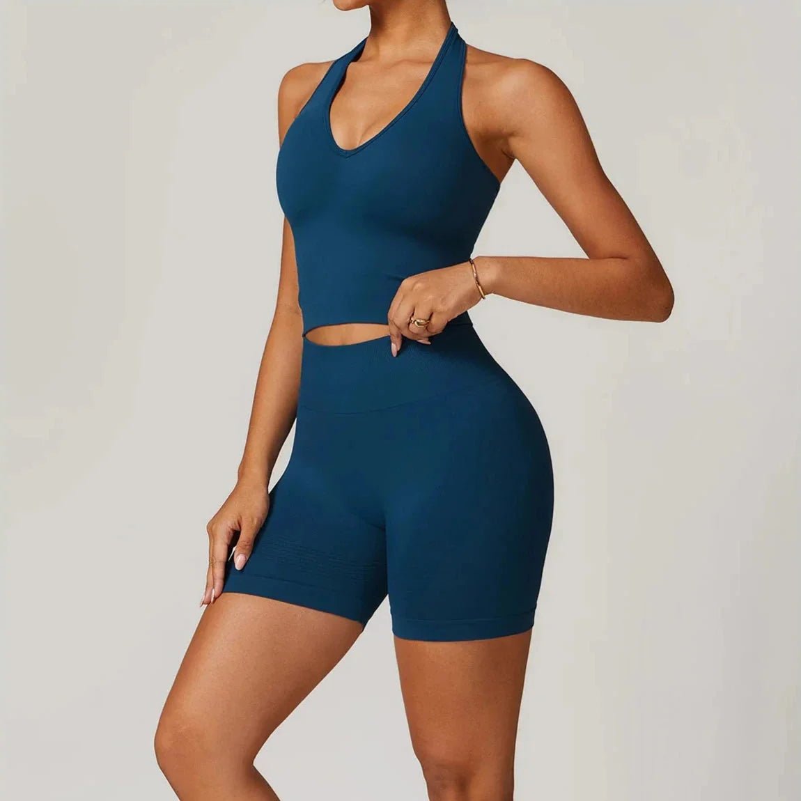 Momentum Seamless V-line Gym Set - Shorts + Top Sets Starlethics