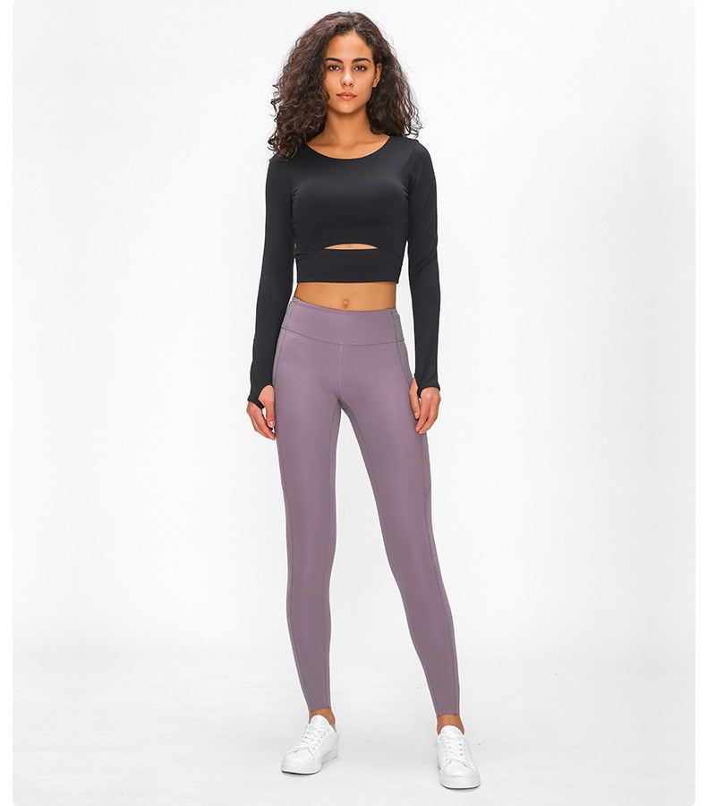 Hollow-Out Yoga Blouse Starlethics
