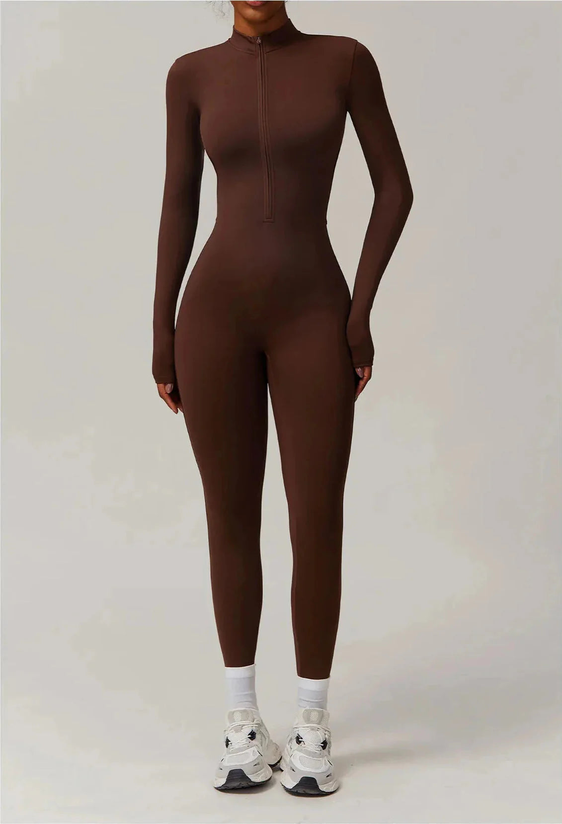 Surreal Long Sleeve Jumpsuit Jumpsuit Starlethics Coffee S