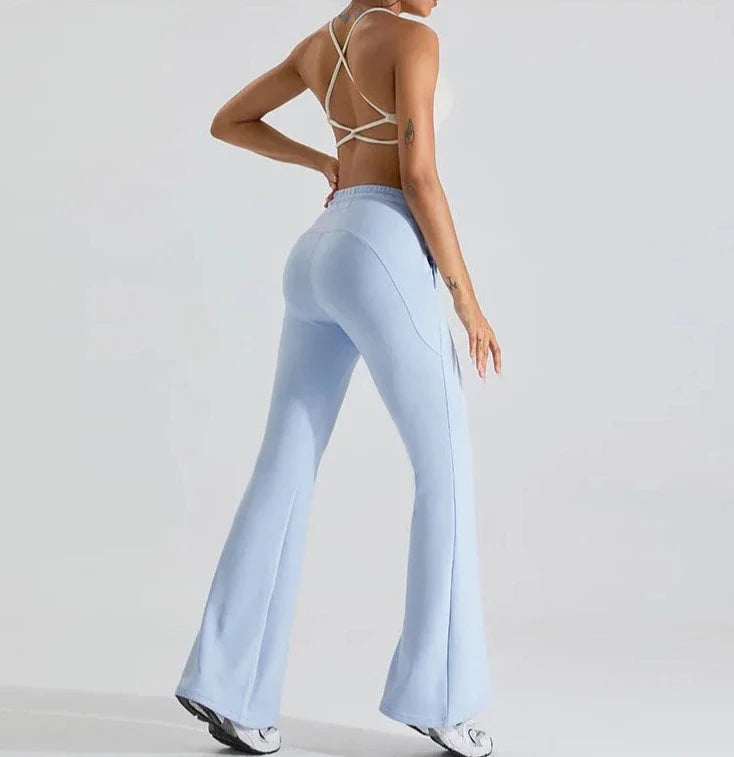 Vibe Drawstring Flare Pants Starlethics