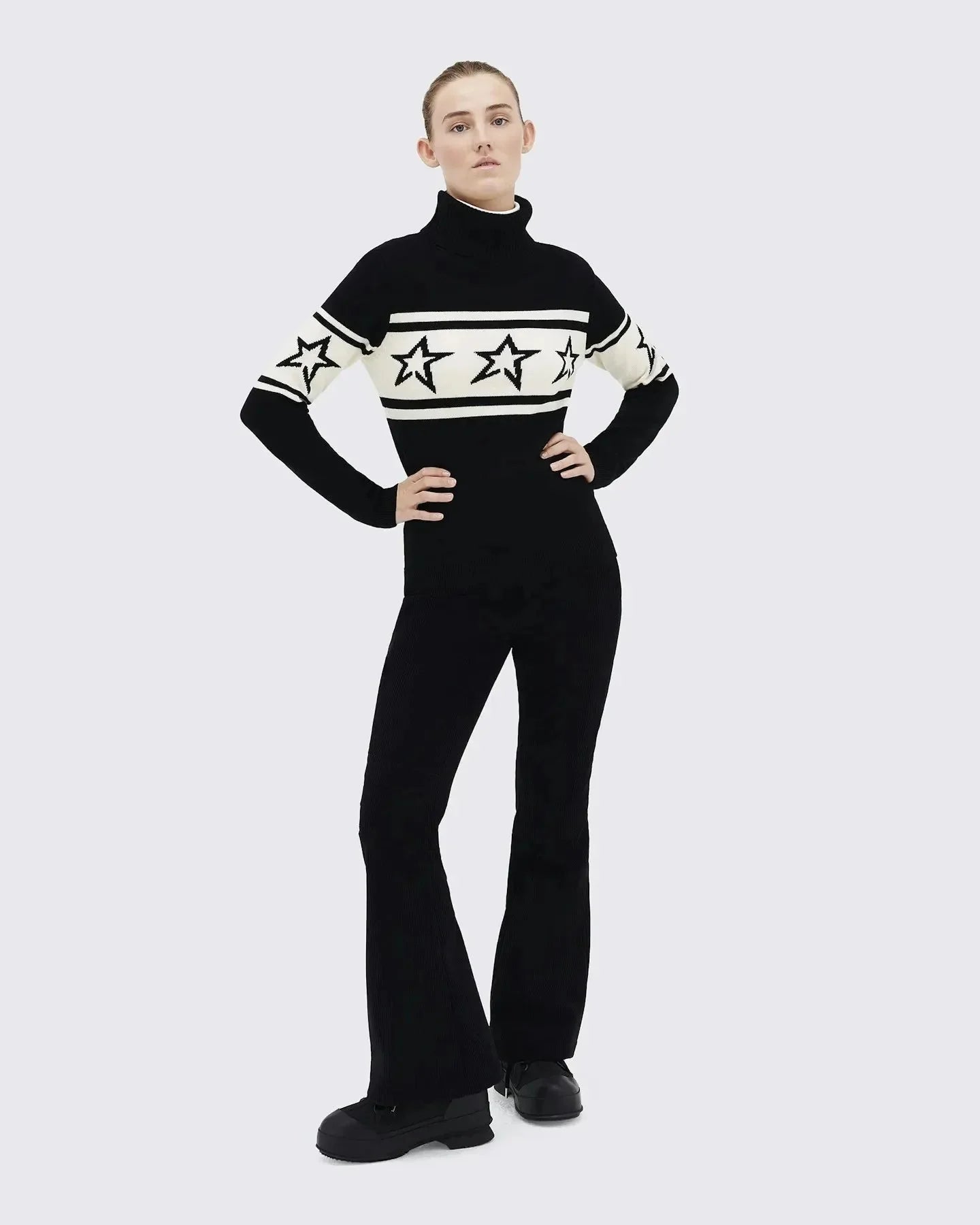 14. High-End-High-Neck-Pullover für europäische und amerikanische Frauen mit Stern nähten muster für Wärme, Strick pullover Starlethics