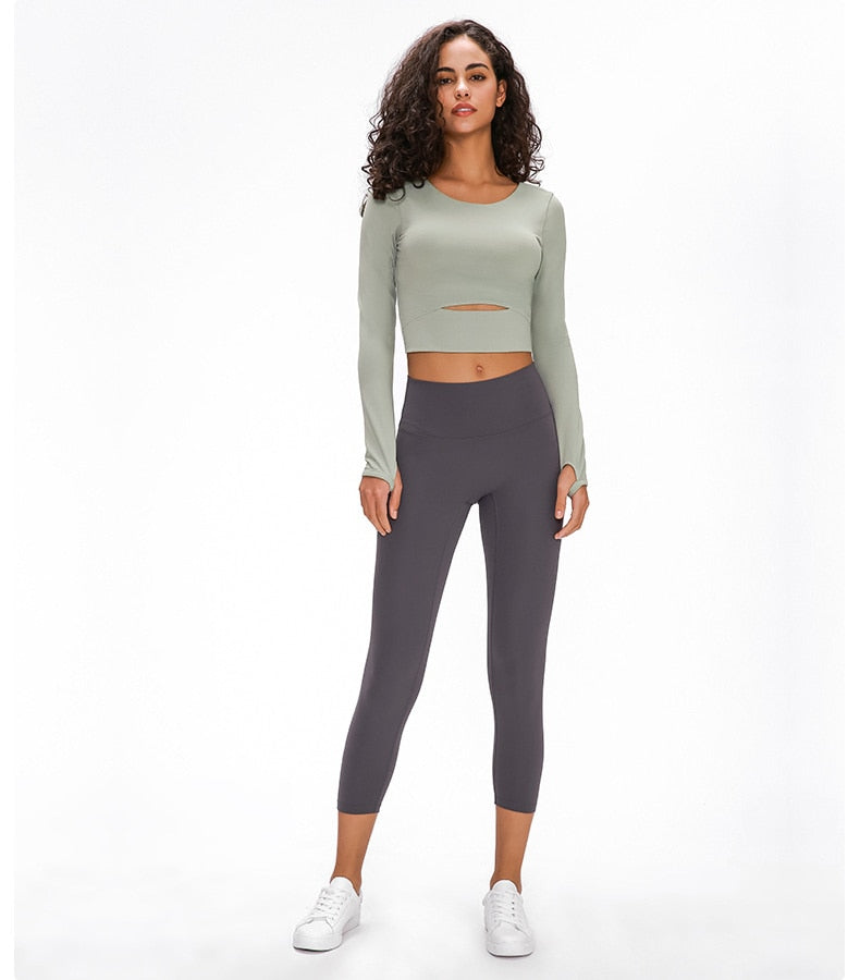 Hollow-Out Yoga Blouse Starlethics