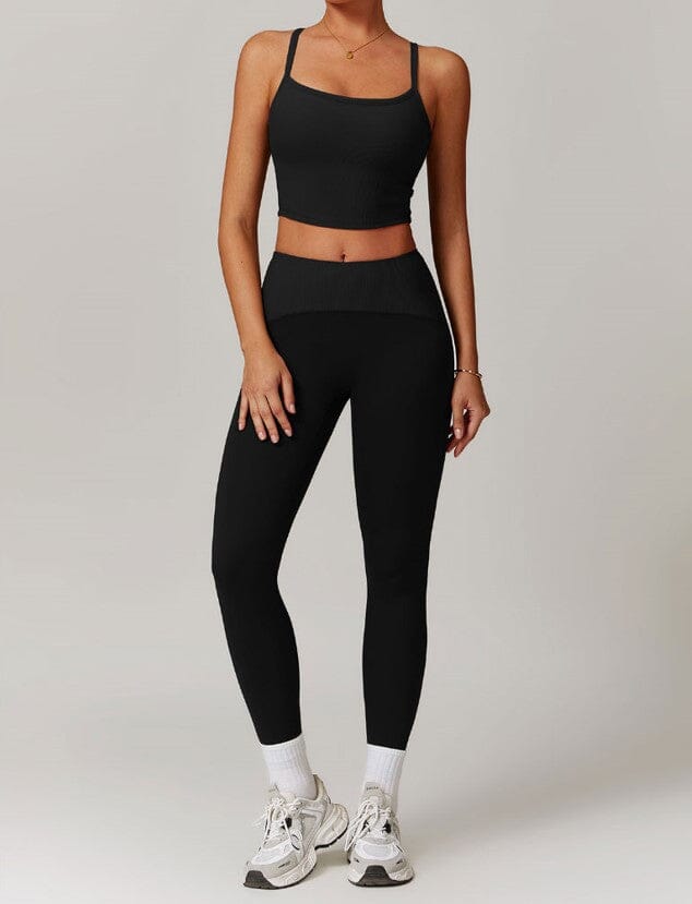 Infinite Gym Set - Leggings + Top Sets Starlethics Advanced Black S