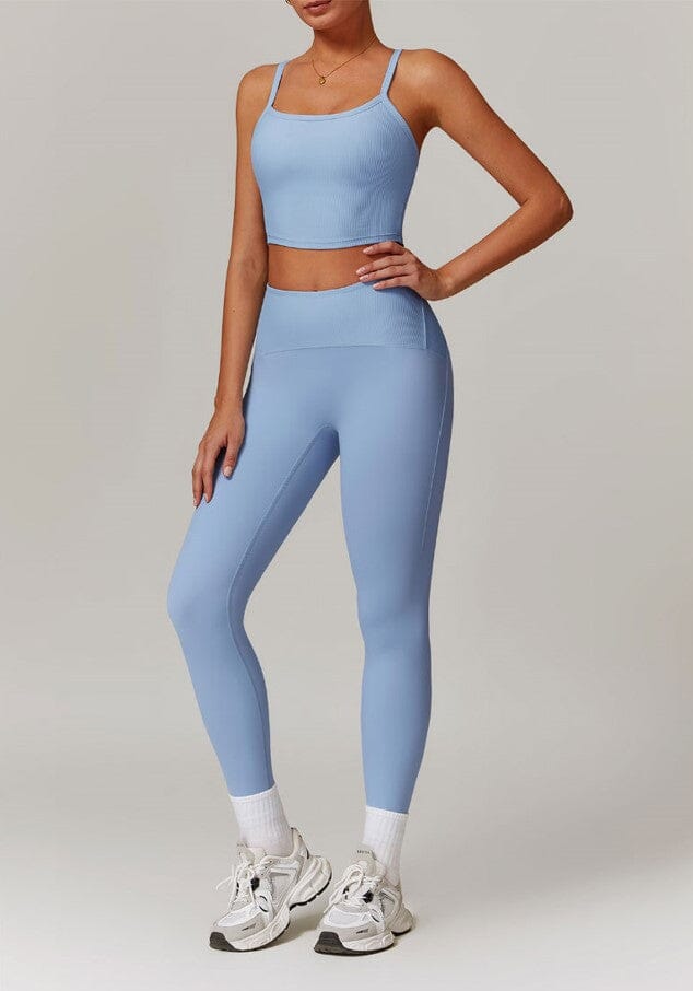 Infinite Gym Set - Leggings + Top Sets Starlethics Sky Blue S