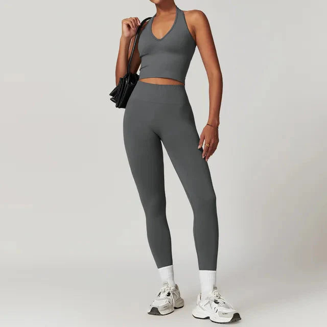 Momentum Seamless V-line Gym Set - Leggings + Top Starlethics