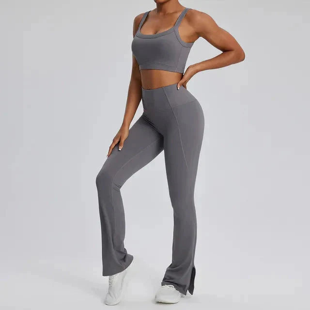 Dominance Athletic Flared Gym Set - Leggings + Bra Sets Starlethics