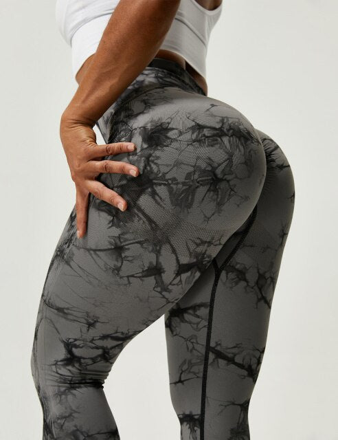 Marble Scrunch Leggings Starlethics