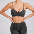 Whimsical Padded Sports Bra Sports Bra Starlethics Dark Gray S 