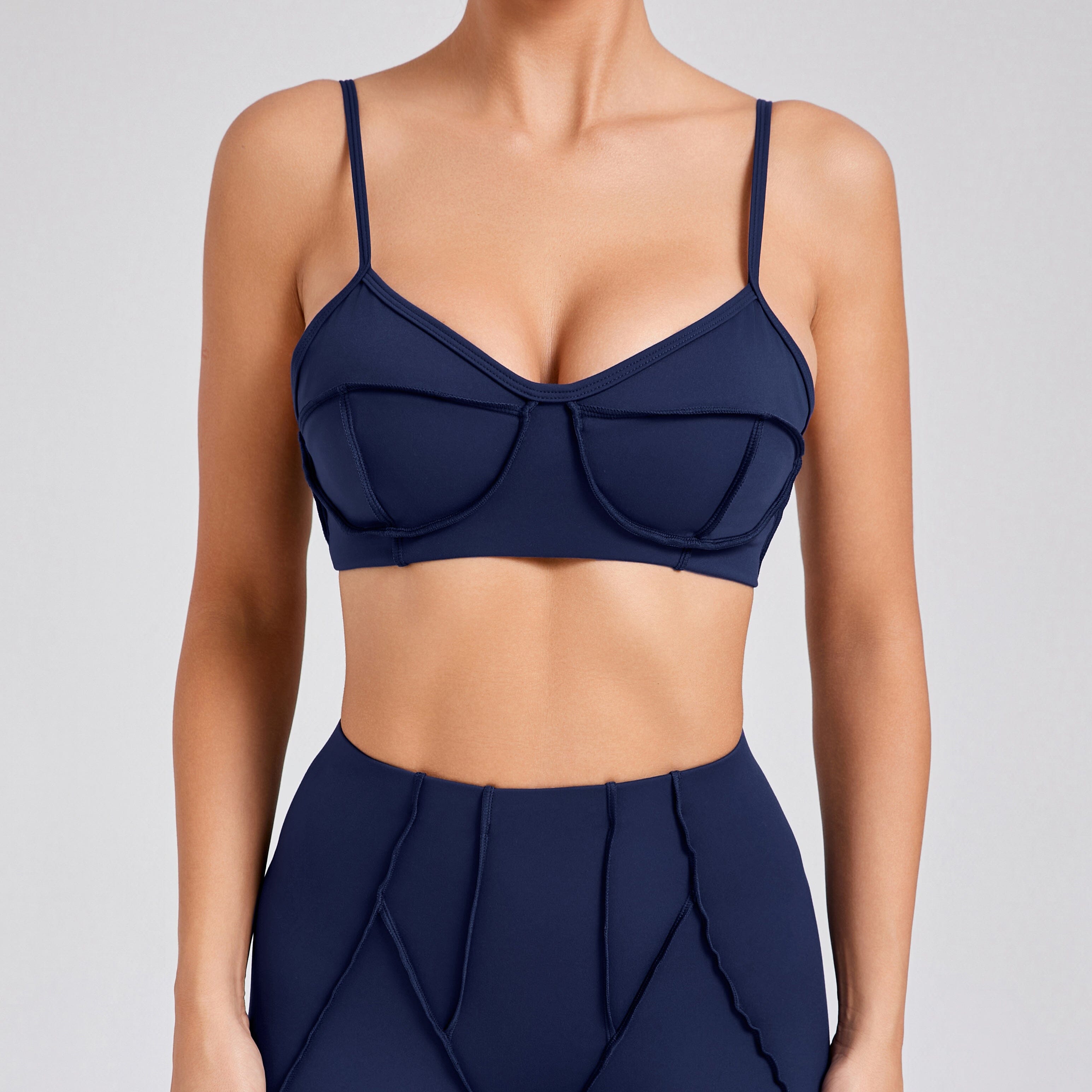 Whimsical Padded Sports Bra Sports Bra Starlethics Navy Blue S 