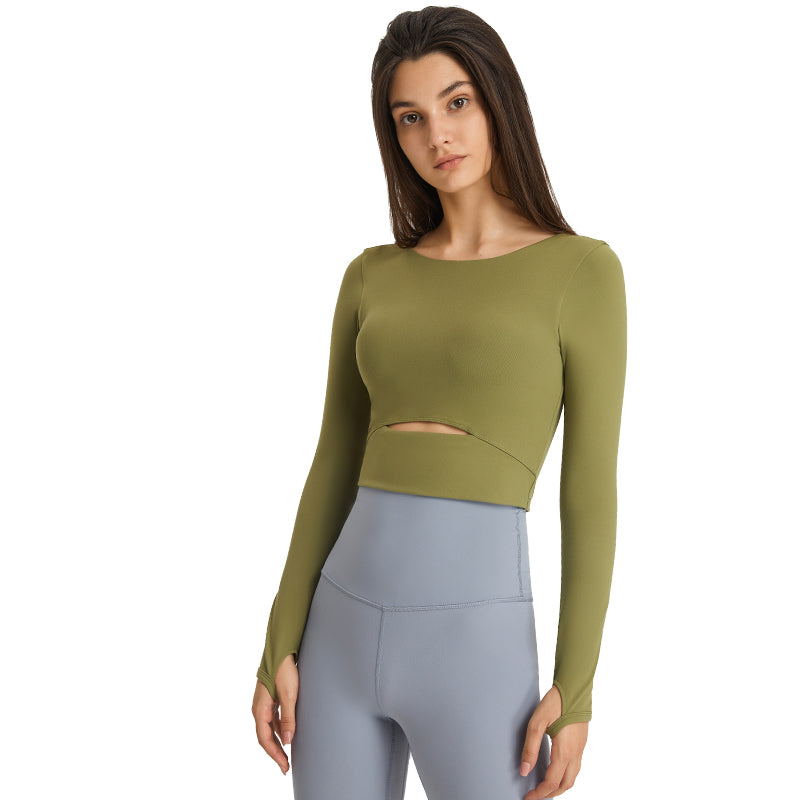 Hollow-Out Yoga Blouse Starlethics