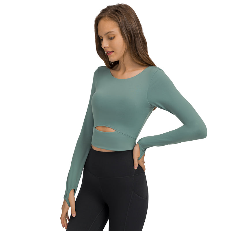 Hollow-Out Yoga Blouse Starlethics
