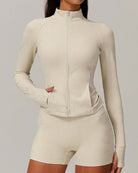 Synchronized Performance Gym Jacket Hoodies & Jackets Starlethics Apricot S 