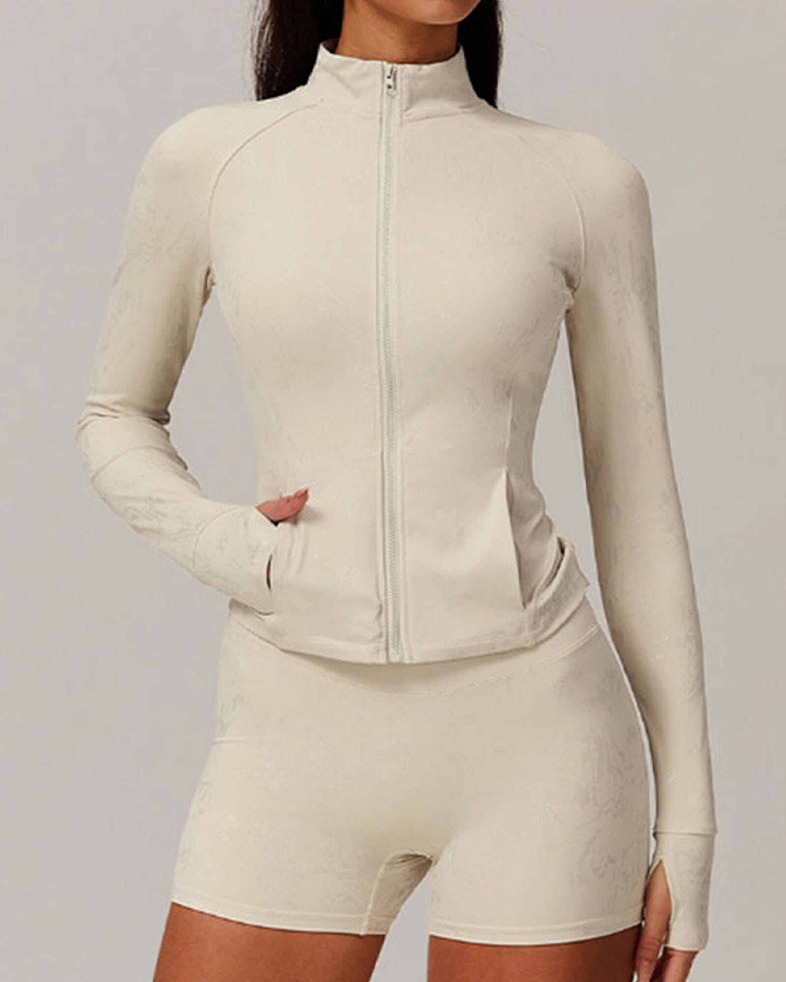 Synchronized Performance Gym Jacket Hoodies & Jackets Starlethics Apricot S 