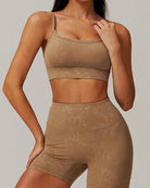 Synchronized Performance Sports Bra Sports Bra Starlethics Mocha Brown S 