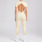 Whimsical Backless Jumpsuit Jumpsuit Starlethics Beige S 