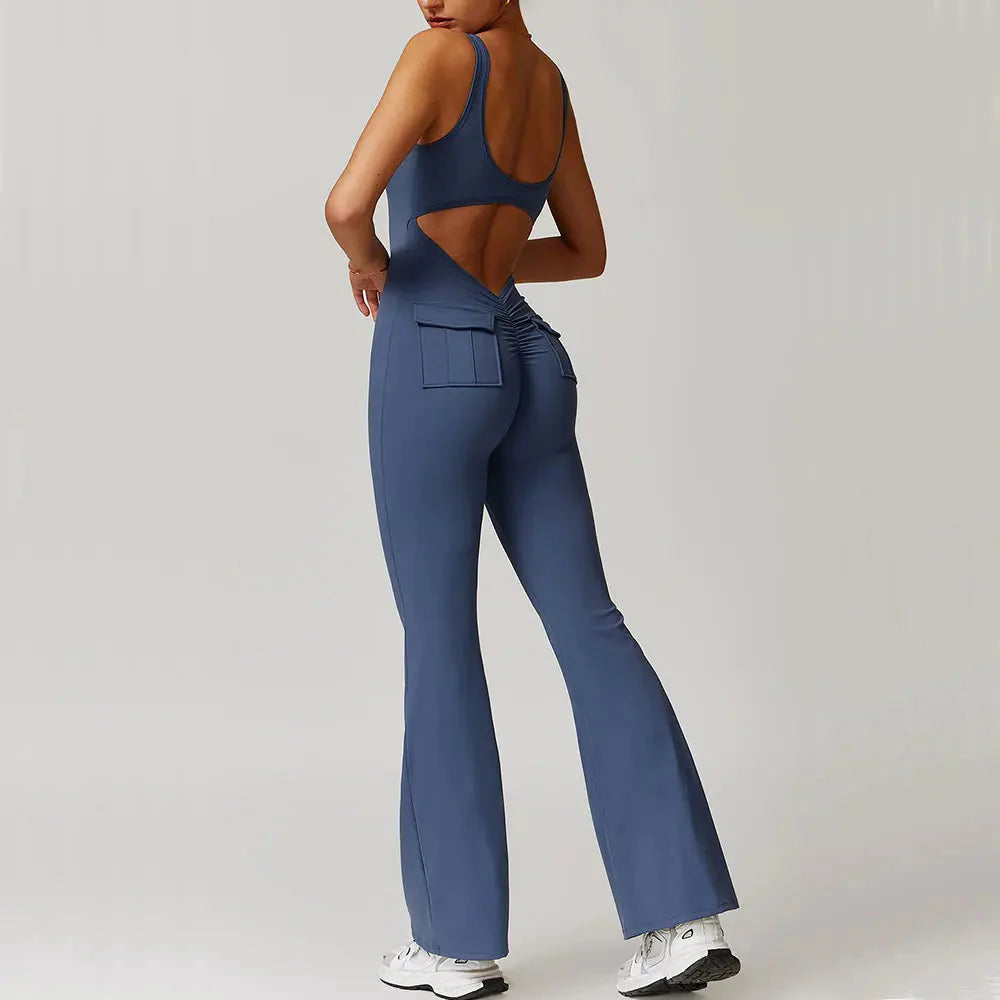 Freeform Pocket Flared Jumpsuit Starlethics