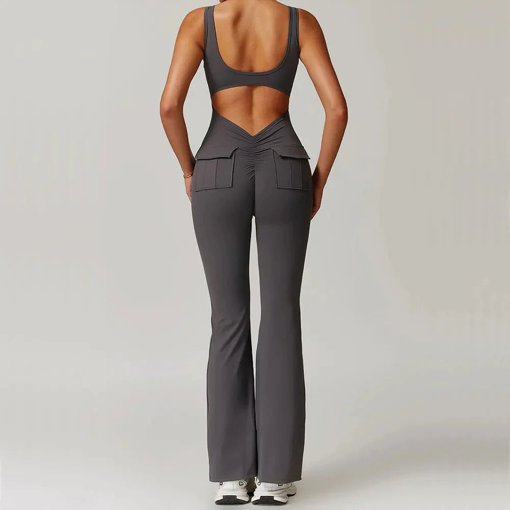 Freeform Pocket Flared Jumpsuit Starlethics