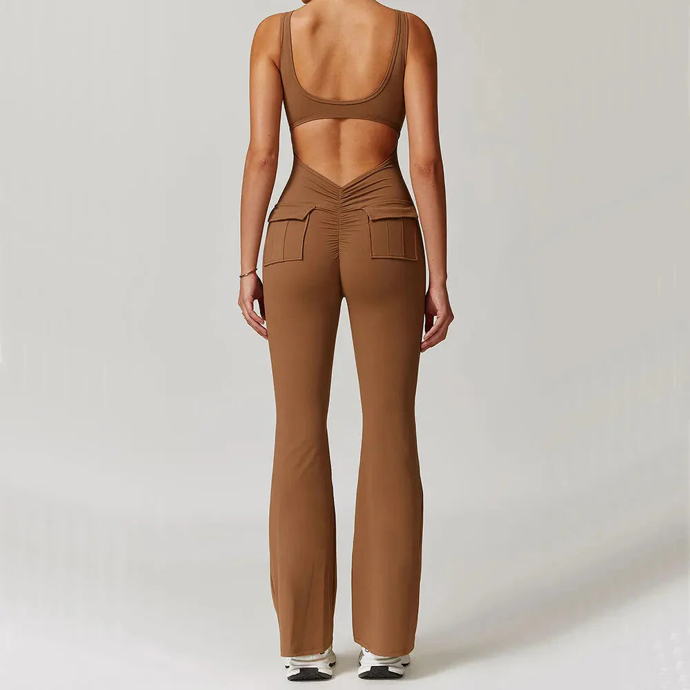 Freeform Pocket Flared Jumpsuit Starlethics