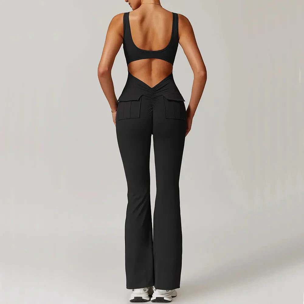 Freeform Pocket Flared Jumpsuit Starlethics
