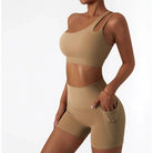 Depth Seamless One Shoulder Yoga Set - Shorts + Top Starlethics