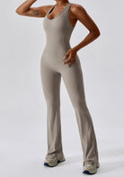 Flared Motion Backless Bodysuit Starlethics