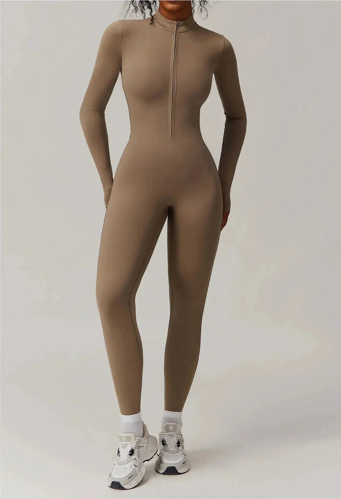 Surreal Long Sleeve Jumpsuit Jumpsuit Starlethics Camel Brown S 