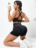 Hustle Striped High Waist Shorts Shorts Starlethics 