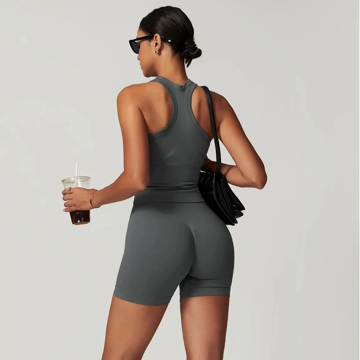 Momentum Seamless Racerback Gym Set - Shorts + Top Sets Starlethics 