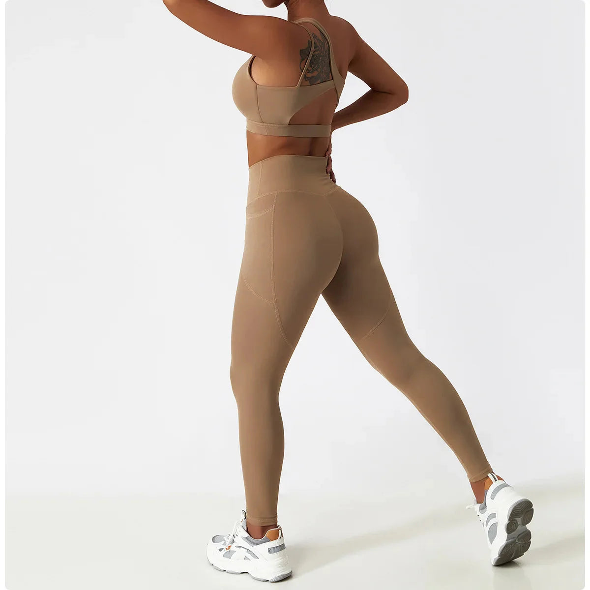 Depth Seamless One Shoulder Yoga Set - Leggings + Top Starlethics