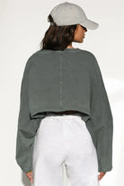 Emblem Crop Top Long Sleeve Top Starlethics 