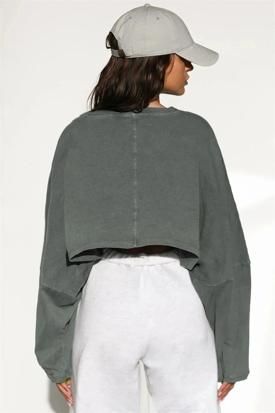 Emblem Crop Top Long Sleeve Top Starlethics 