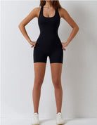 Active Fit Backless Shorts Jumpsuit Starlethics
